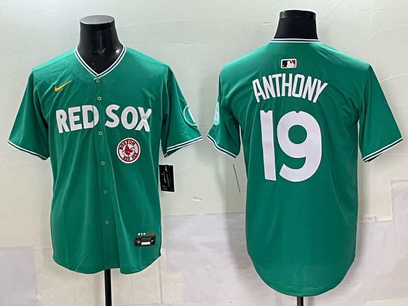 Men 2025 Boston Red Sox 19 Anthony Drak Green Joint Name Nike MLB Jersey 036